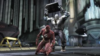 Trailer und Artworks sind nett, aber ab und zu geht doch nichts über ein paar handfeste Screenshots. So können wir nämlich mal einen richtigen Blick auf die Kostüme in Injustice: Götter uns werfen. 

...

Flash sieht komisch aus.